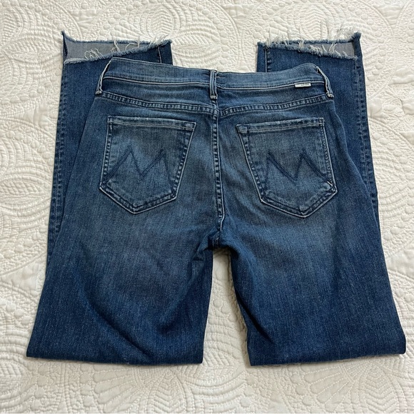 MOTHER Rascal Ankle Step Fray Denim Jeans High Rise Waist Raw Hem Distressed 26 - Picture 14 of 15